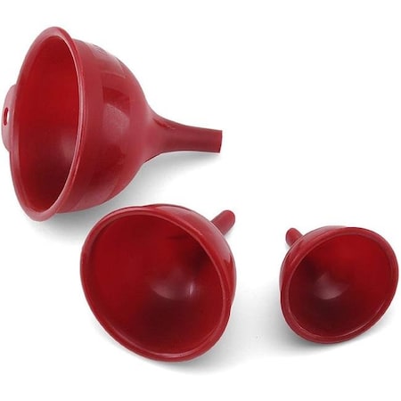 Farberware 6009329 Red Plastic Funnel Set